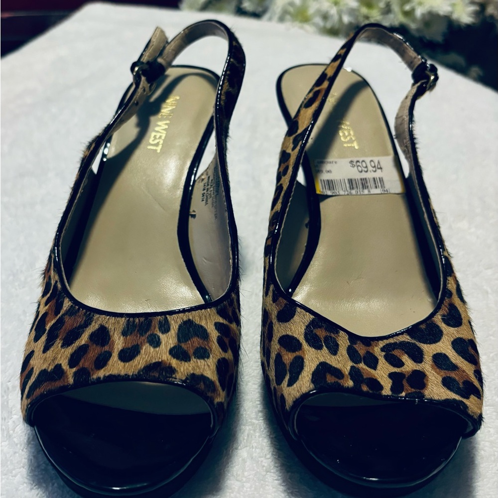 Brand New Fur Heels By NINE WEST - Size 7.5 M - Heel Height 3.5 Inches - Picture 6 of 6
